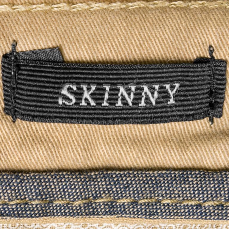 Skinny clothing tag