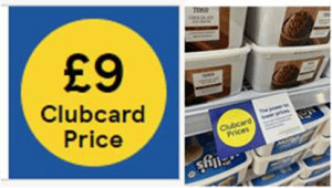 Tesco’s CCP sign in use
