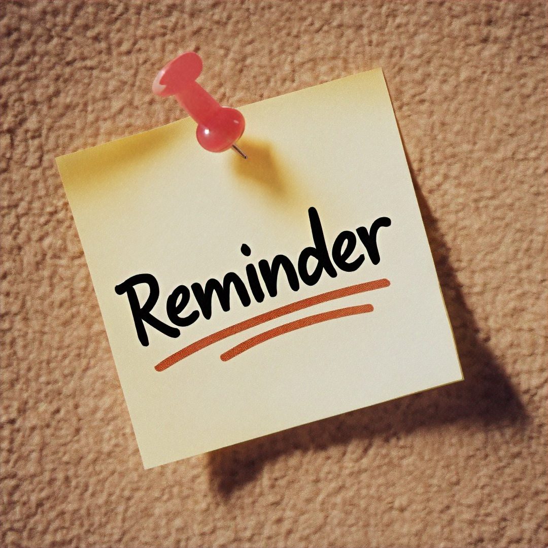 reminder post it note