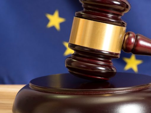 Gavel and EU flag