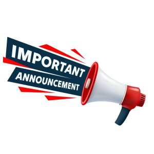 Important announcement megaphone
