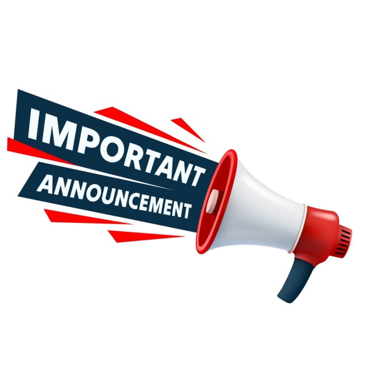 Important announcement megaphone