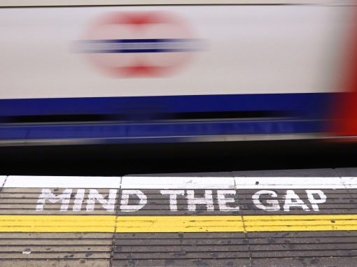 Mind the Gap sign on London Underground