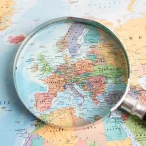 Magnifying Glass on Europe
